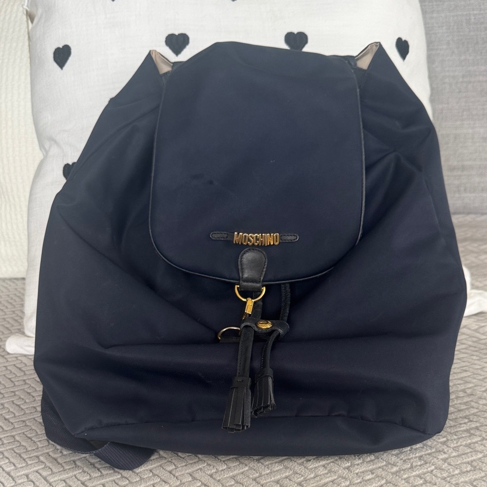 Moschino Black Backpack
